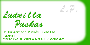 ludmilla puskas business card